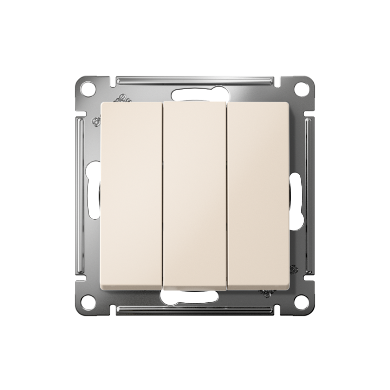 Механизм выключателя 3-кл. СП AtlasDesign 10А IP20 (сх. 1+1+1) 10AX беж. SchE ATN000231