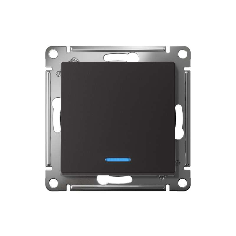 Механизм выключателя 1-кл. СП AtlasDesign 10А IP20 (сх. 1а) 10AX с подсветкой карбон SchE ATN001013