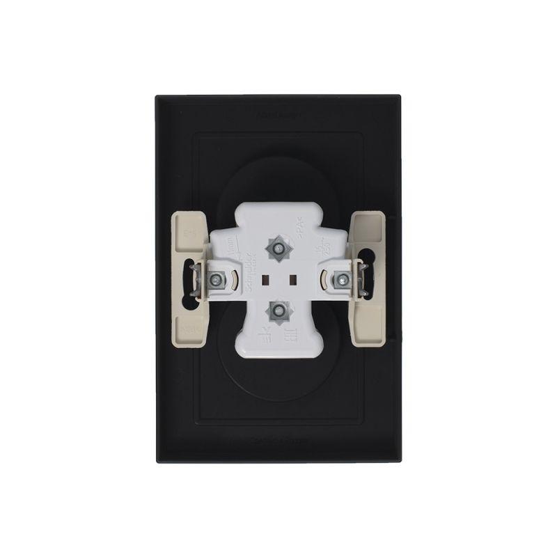 Розетка 2-м СП AtlasDesign 16А IP20 без заземл. в сборе карбон SchE ATN001020