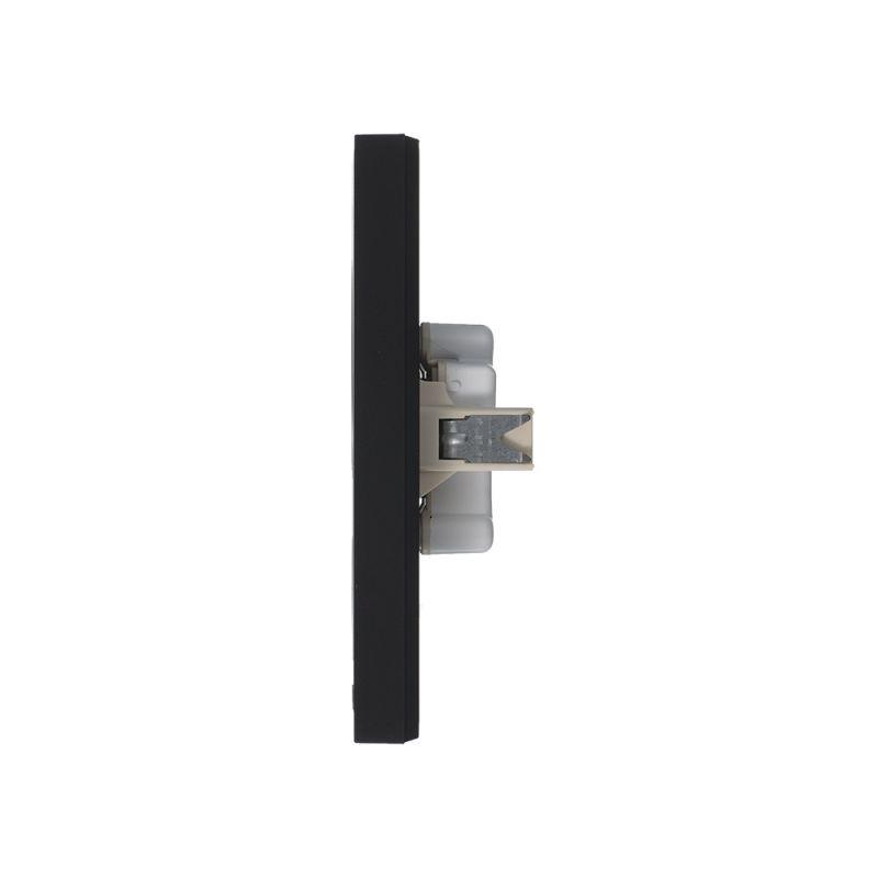 Розетка 2-м СП AtlasDesign 16А IP20 без заземл. в сборе карбон SchE ATN001020