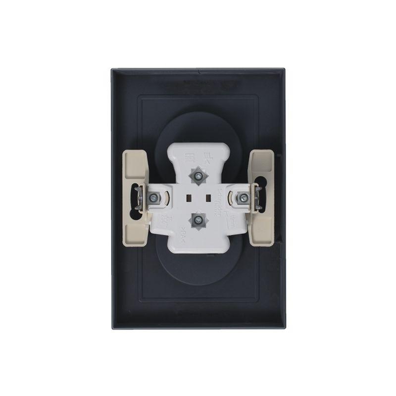 Розетка 2-м СП AtlasDesign 16А IP20 без заземл. в сборе грифель SchE ATN000720