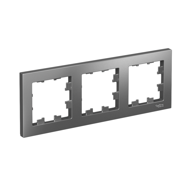 Рамка 3-м AtlasDesign универс. сталь SchE ATN000903