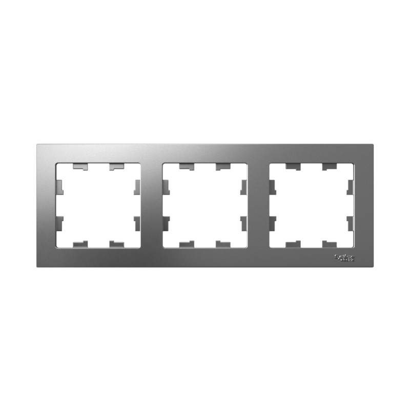 Рамка 3-м AtlasDesign универс. сталь SchE ATN000903