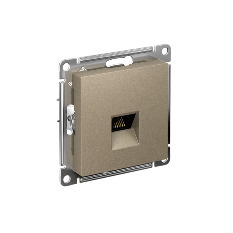 Механизм розетки компьютерной AtlasDesign RJ45 шампань SchE ATN000583