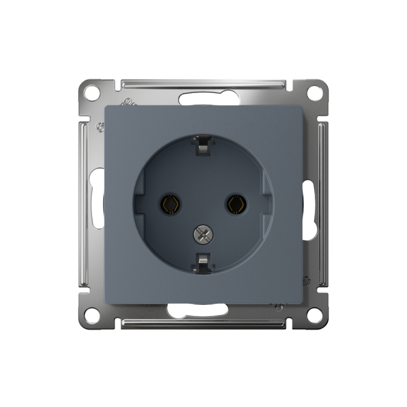 Механизм розетки 1-м СП AtlasDesign 16А IP20 с заземл. грифель SchE ATN000743