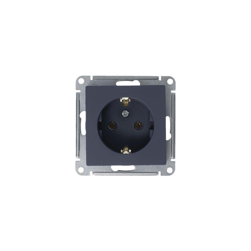 Механизм розетки 1-м СП AtlasDesign 16А IP20 с заземл. грифель SchE ATN000743