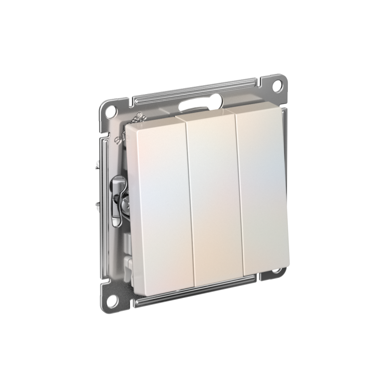 Механизм выключателя 3-кл. СП AtlasDesign 10А IP20 (сх. 1+1+1) 10AX жемчуж. SchE ATN000431