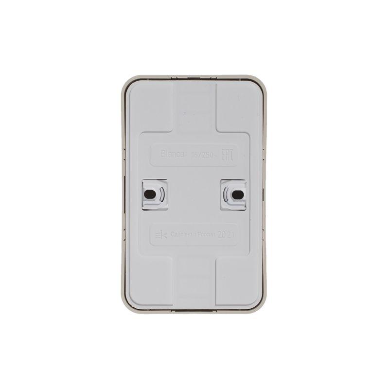 Розетка 2-м ОП Blanca 16А IP20 250В с заземл. защ. шторки с изолир. пластиной беж. SchE BLNRA011217