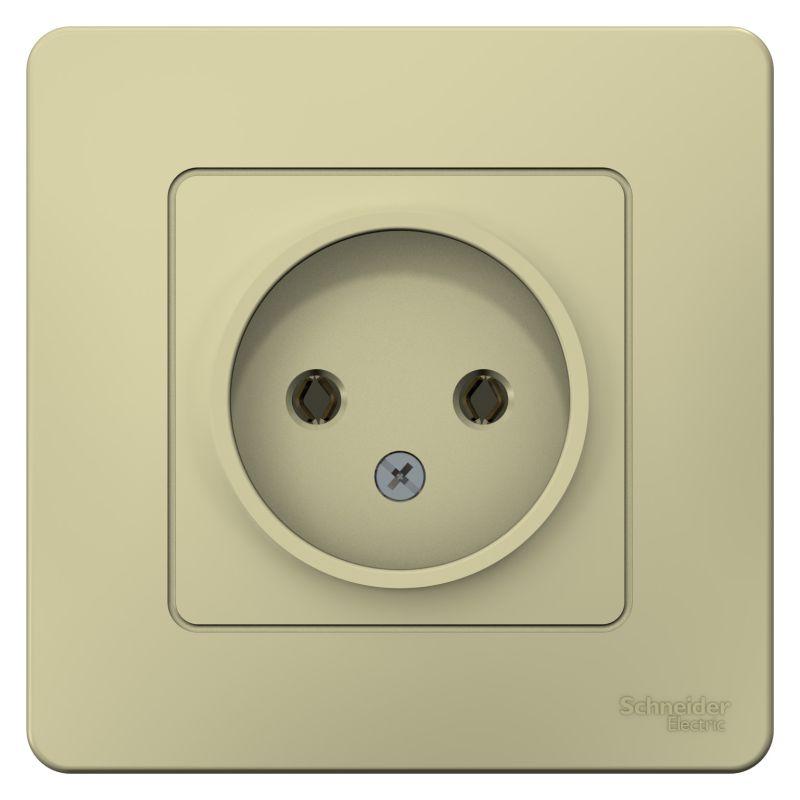 Розетка 1-м СП Blanca 16А IP20 250В без заземл. без защ. шторок беж. SchE BLNRS000017