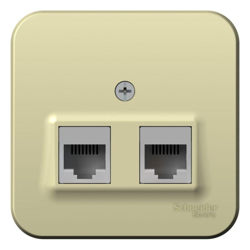 Розетка компьютерная 2-м ОП BLANCA RJ45 кат.5e изол. пласт. беж. SchE BLNIA045457