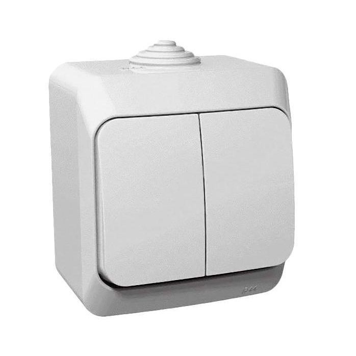 Выключатель 2-кл. ОП Этюд 10А IP44 10AX бел. SchE BA10-042B