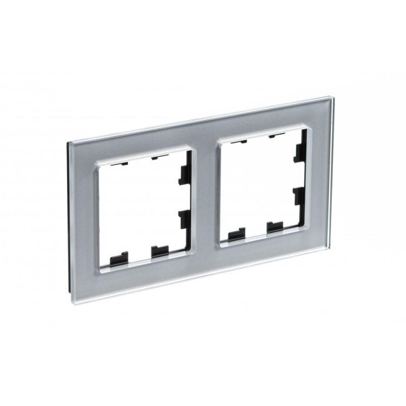 Рамка 2-м AtlasDesign Nature стекло алюм. SchE ATN320302