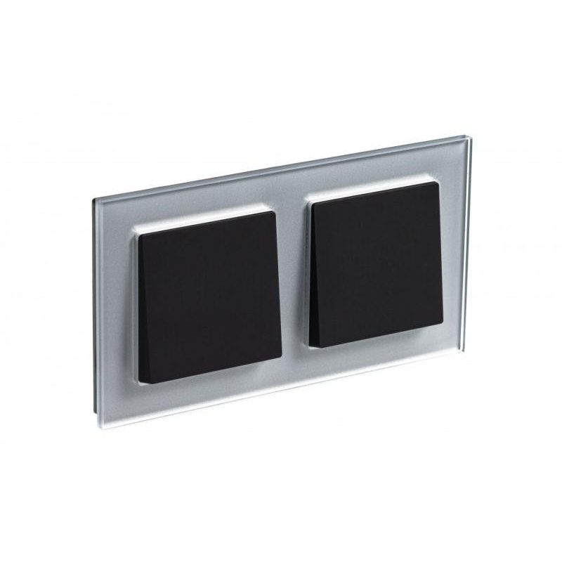 Рамка 2-м AtlasDesign Nature стекло алюм. SchE ATN320302