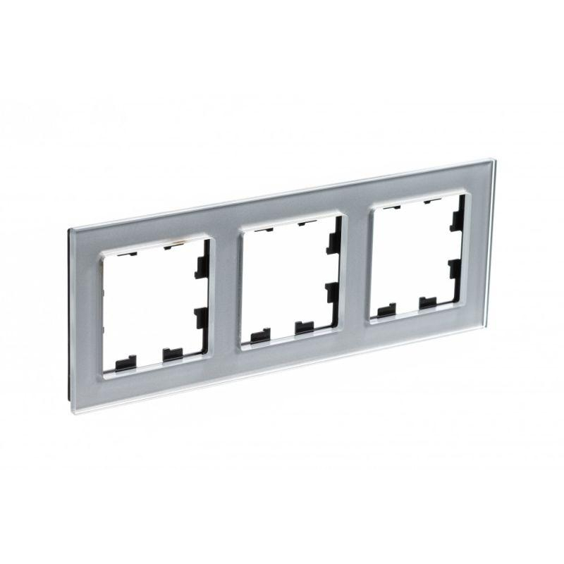 Рамка 3-местная AtlasDesign Nature стекло алюминий