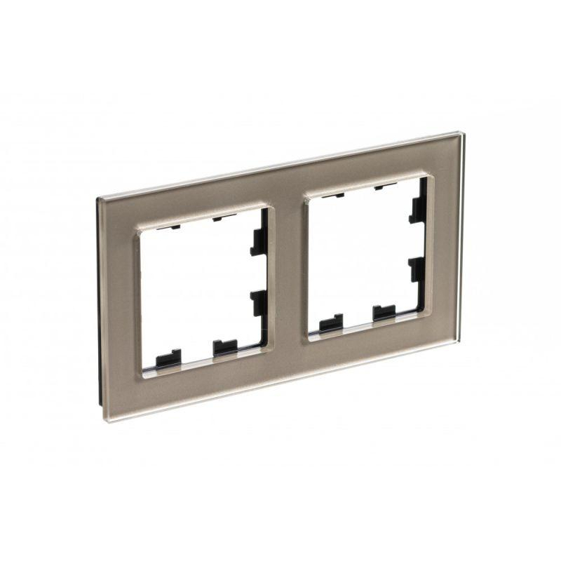 Рамка 2-м AtlasDesign Nature стекло шампань SchE ATN320502