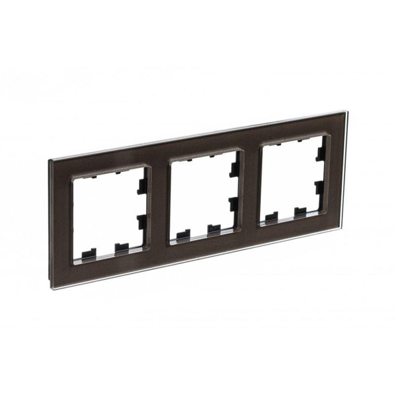 Рамка 3-м AtlasDesign Nature стекло мокко SchE ATN320603
