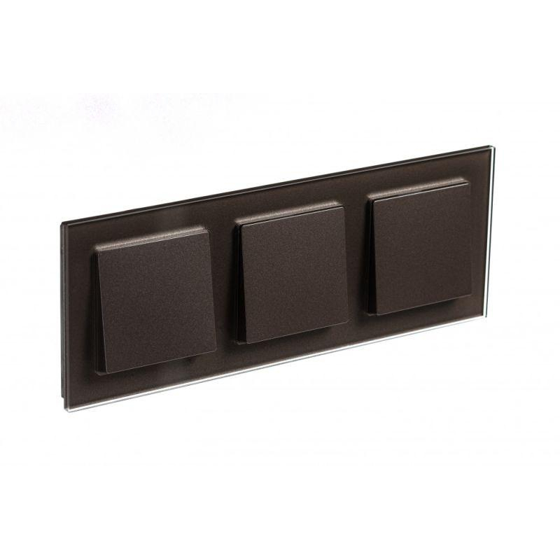 Рамка 3-м AtlasDesign Nature стекло мокко SchE ATN320603