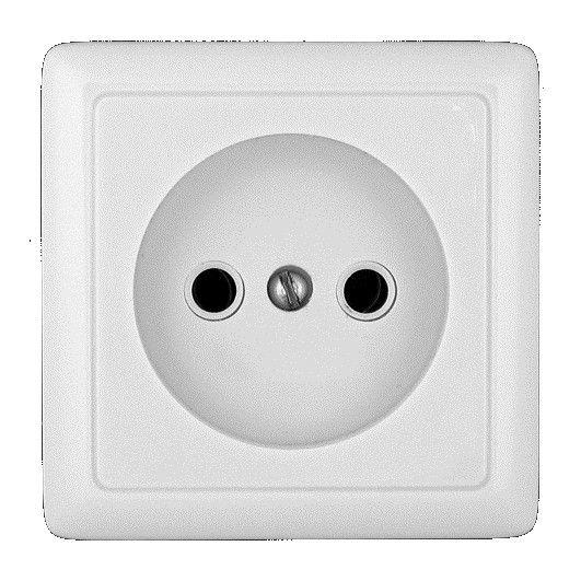 Розетка 1-м ОП Хит 10А IP20 250В без заземл. без защ. шторок бел. SchE RA10-131-B