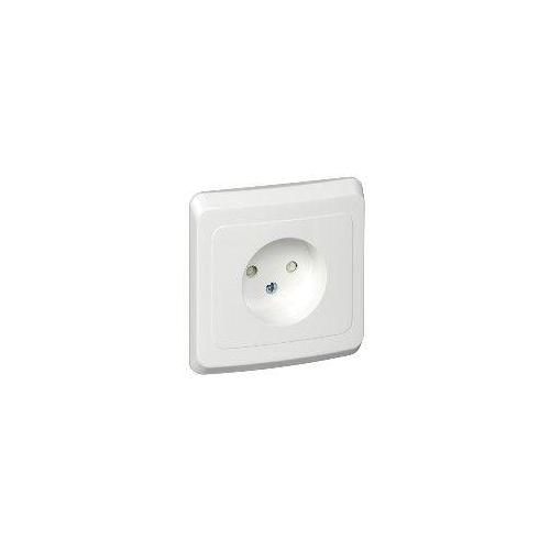 Розетка 1-м СП Этюд 16А IP20 250В без заземл. защ. шторки бел. SchE PC16-002B