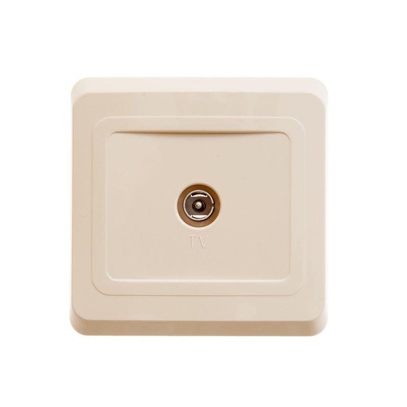 Розетка TV 1-м СП Этюд оконечная крем. SchE TVC-002K