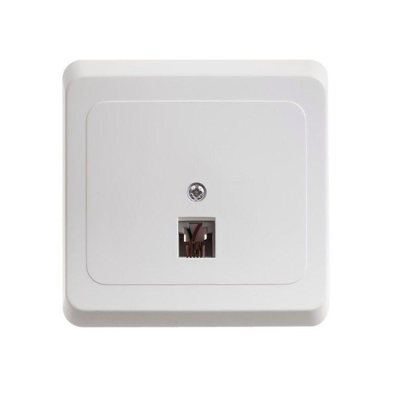 Розетка телефонная 1-м СП Этюд бел. SchE TELC-001B