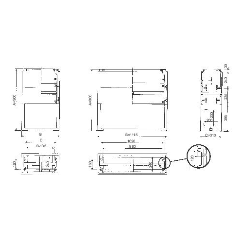 ЦОКОЛЬ 900x1115x320 PLD812