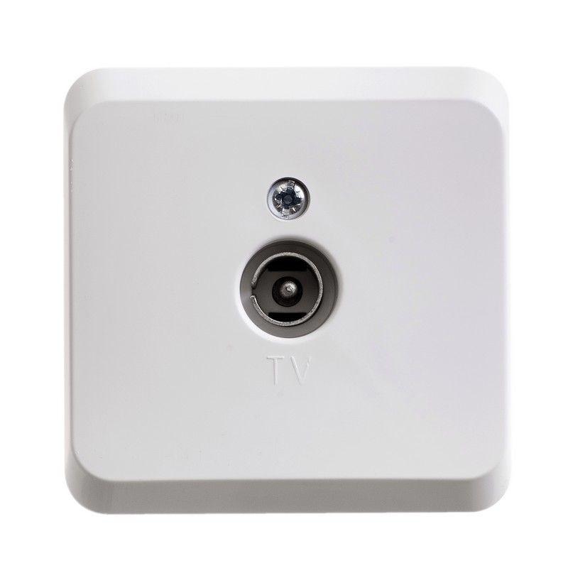 Розетка TV 1-м ОП Этюд бел. SchE TVA-002B