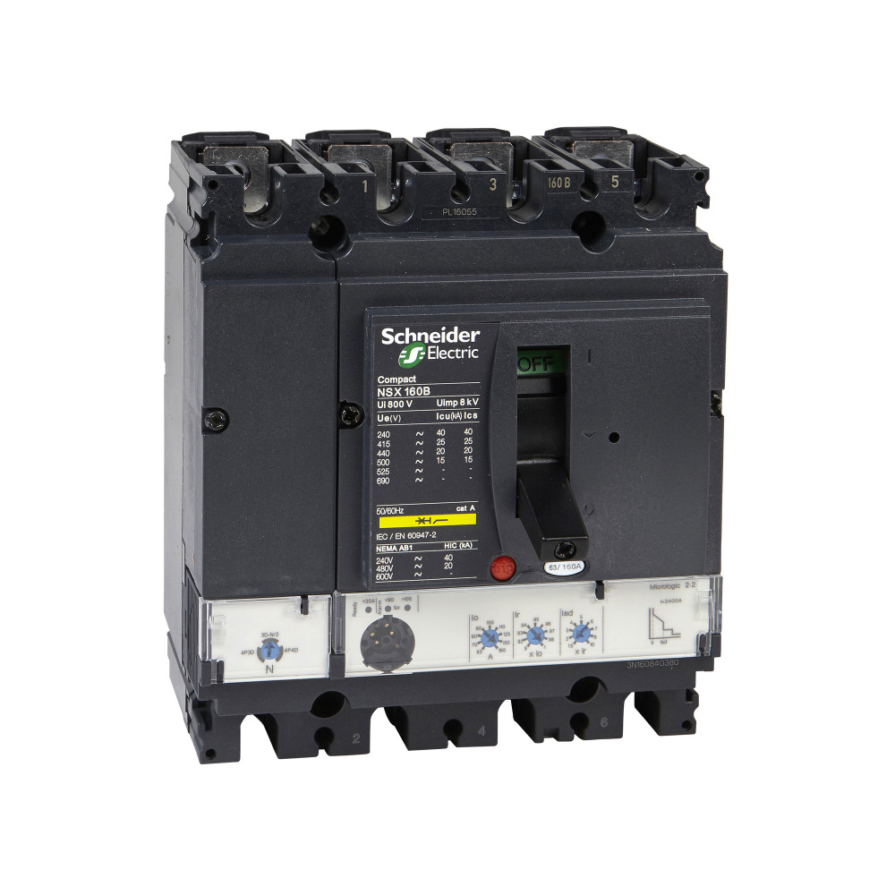 4П4Т АВТОМАТИЧЕСКИЙ ВЫКЛЮЧАТЕЛЬ MICROLOGIC 2.2 160A NSX160B