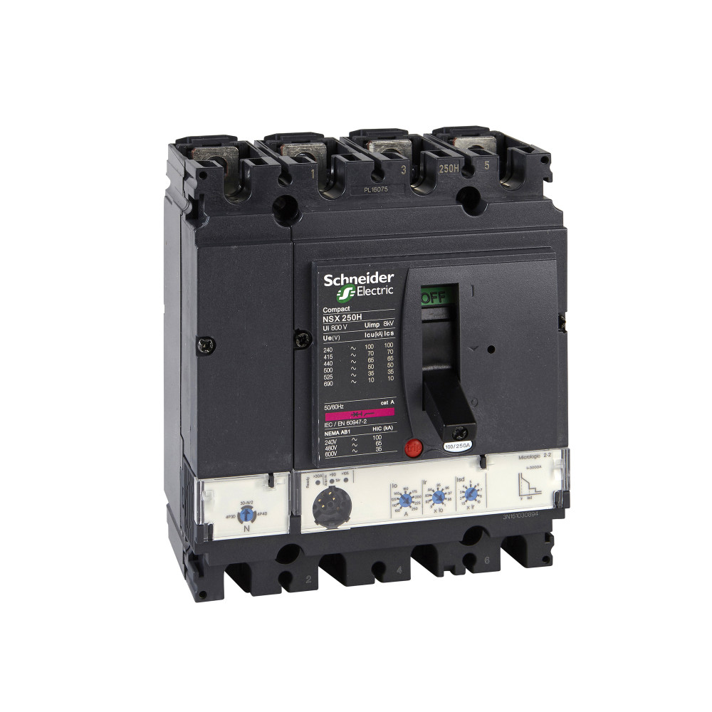 4П4Т АВТОМАТИЧЕСКИЙ ВЫКЛЮЧАТЕЛЬ MICROLOGIC 2.2 250A NSX250N