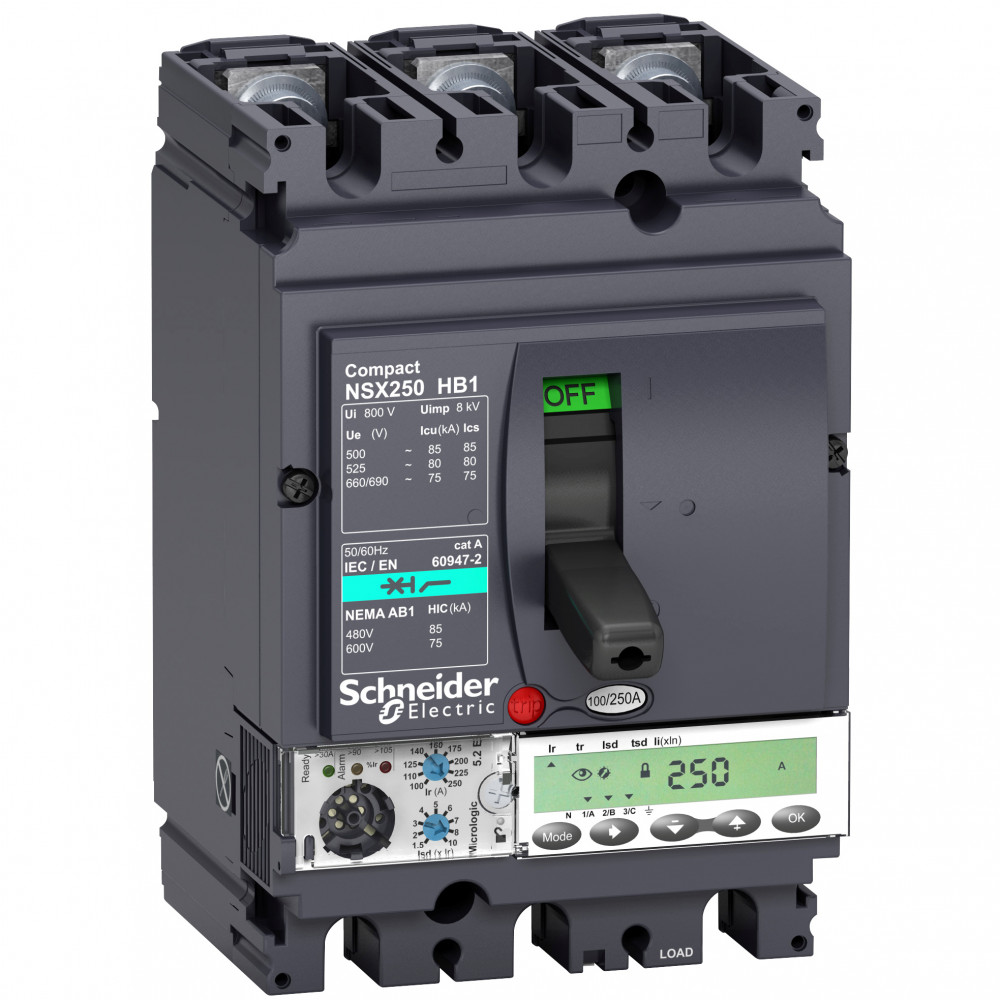 3П АВТОМ.ВЫКЛ. MIC5.2E 250A NSX250HB1 (75кА при 690B)