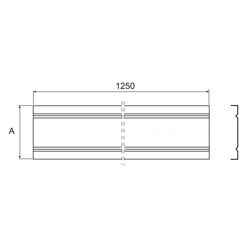 КРЫШКА ЛОТКА B7/75 L=1,25M SS316L