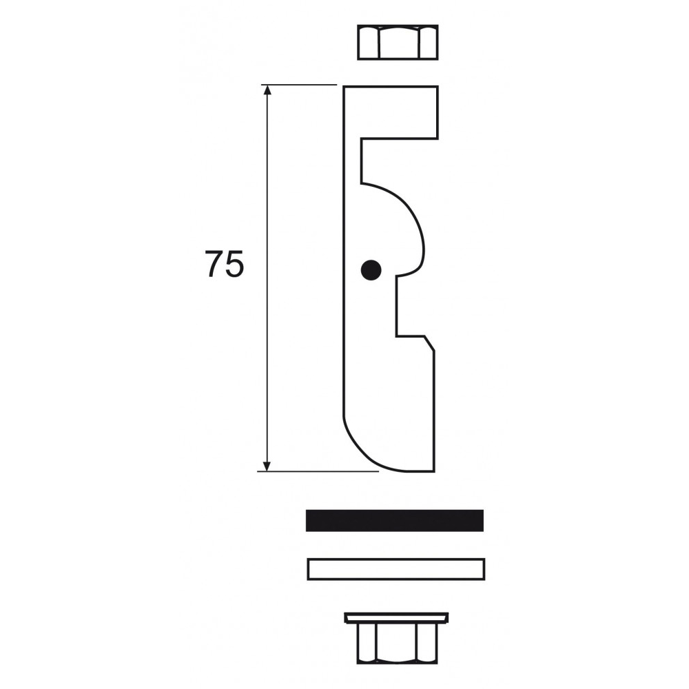 КРЕПЛЕНИЕ К ПОТОЛКУ B48/M8 SS316L