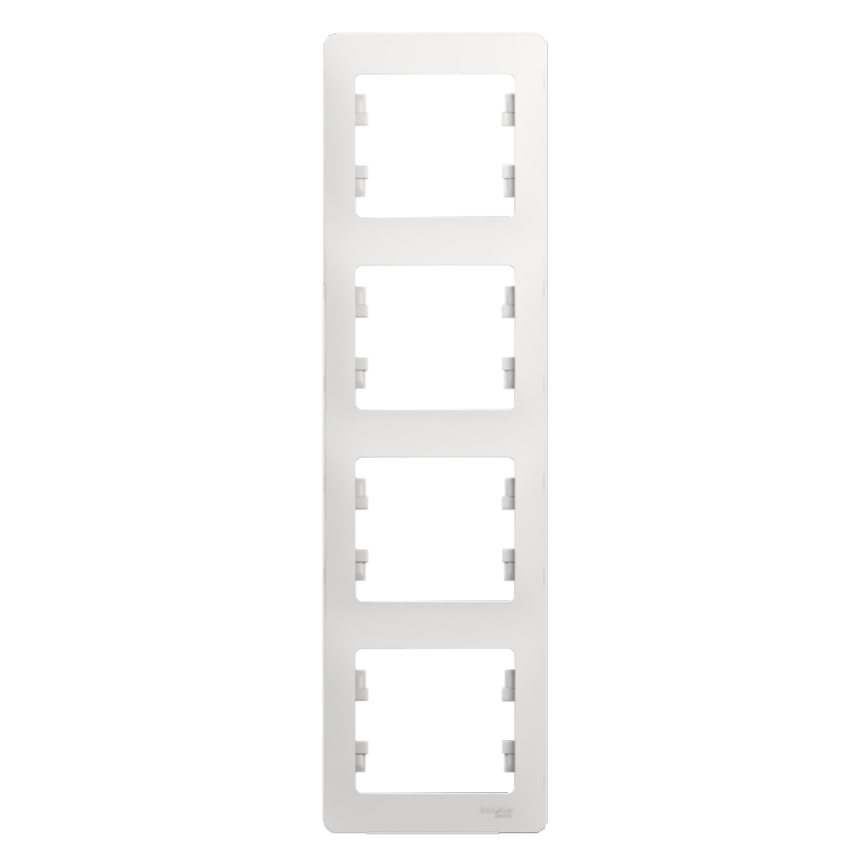 Рамка 4-м Glossa верт. бел. SchE GSL000108