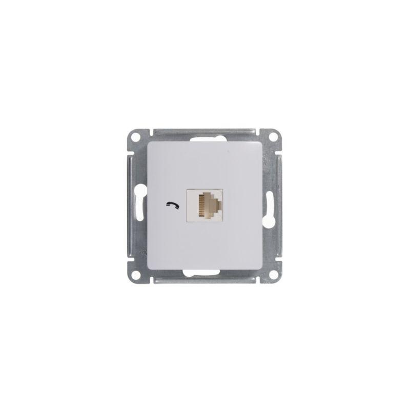 Механизм розетки телеф. 1-м СП Glossa RJ11 бел. SchE GSL000181T