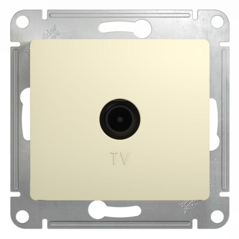 Механизм розетки TV 1-м СП Glossa проходной 4DB беж. SchE GSL000292