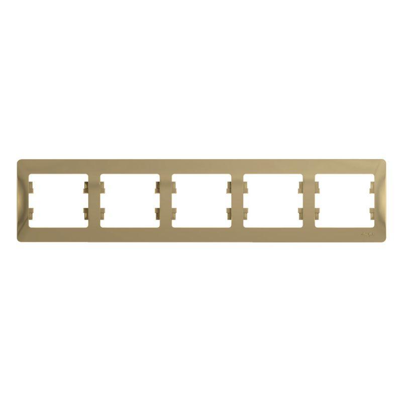 Рамка 5-м Glossa горизонт. титан SchE GSL000405