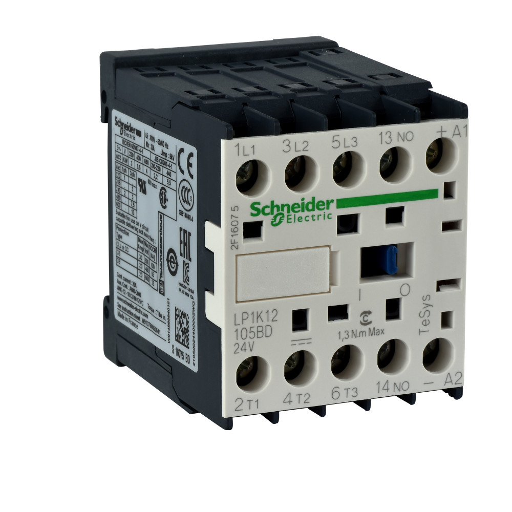 КОНТАКТОР K 3P, 6 А,НО, 24V DС