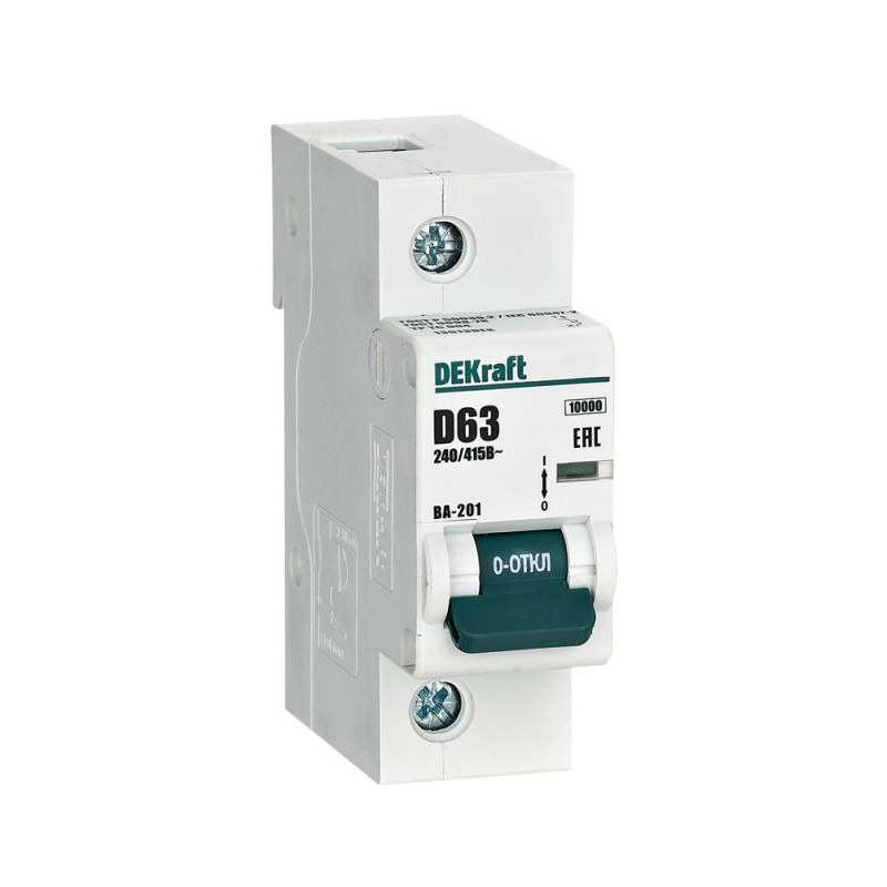 Авт. выкл. 1Р 63А х-ка D ВА-201 10кА