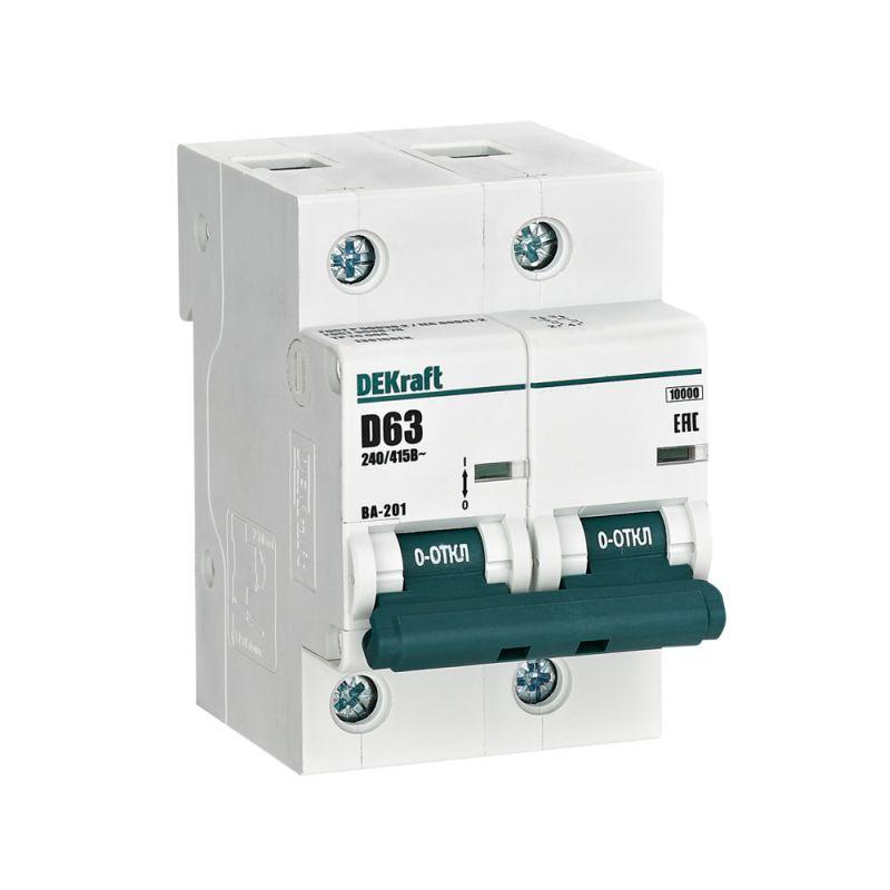Авт. выкл. 2Р 63А х-ка D ВА-201 10кА