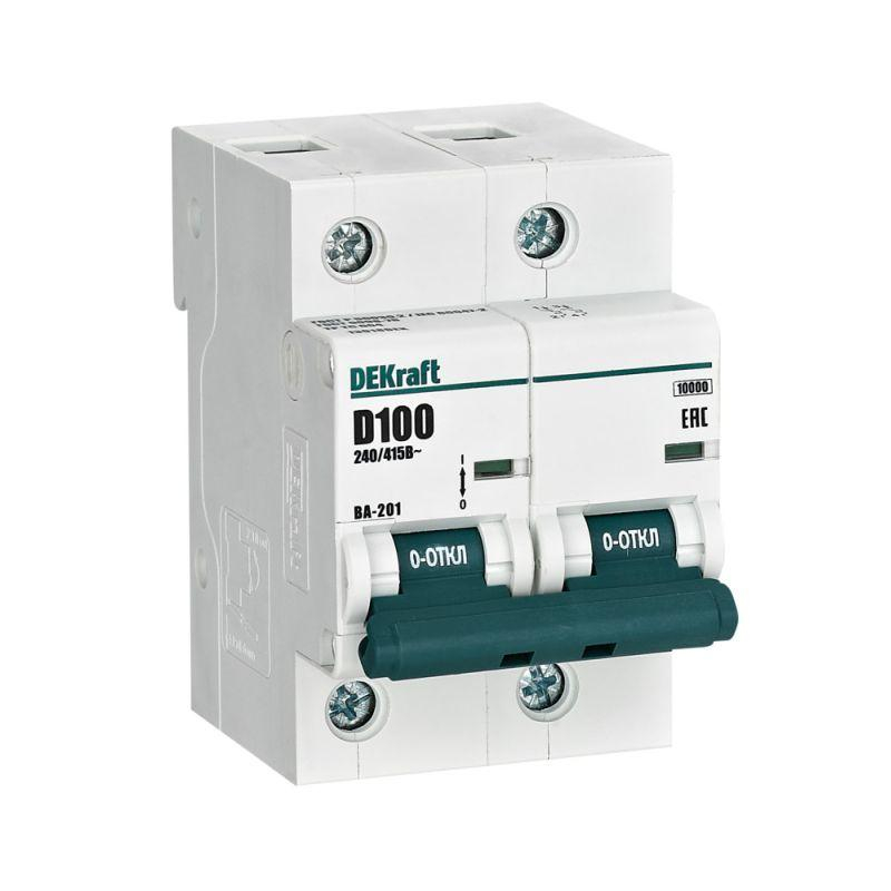 Авт. выкл. 2Р 100А х-ка D ВА-201 10кА