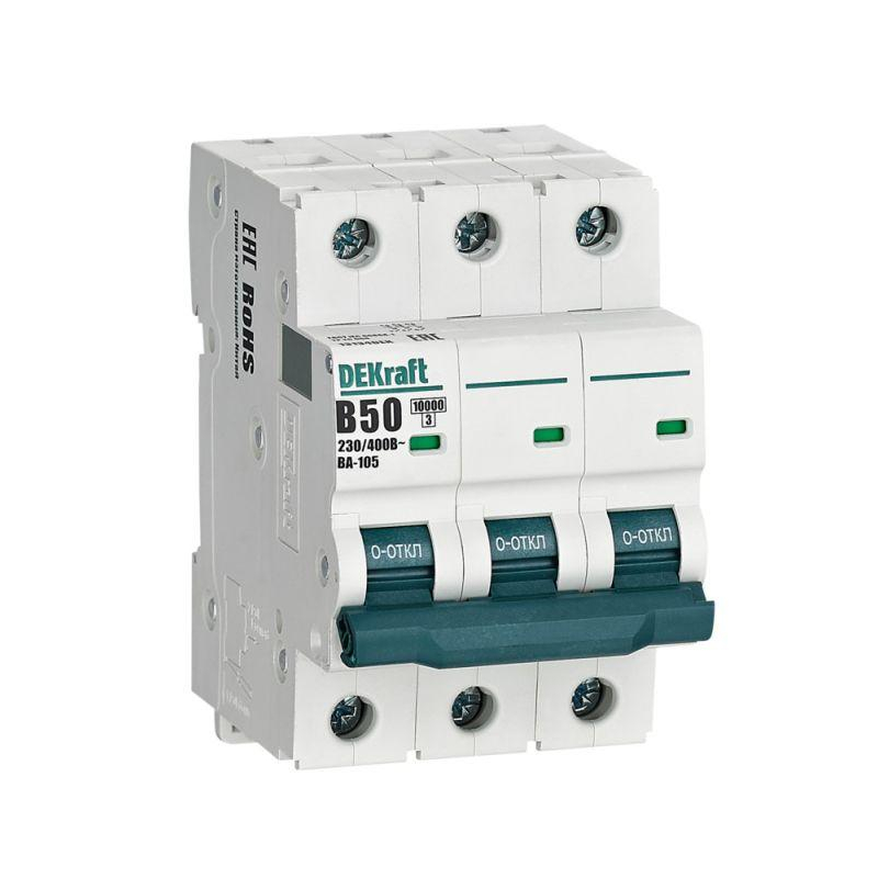 Авт. выкл. 3P 50A х-ка B ВА-105 10кА