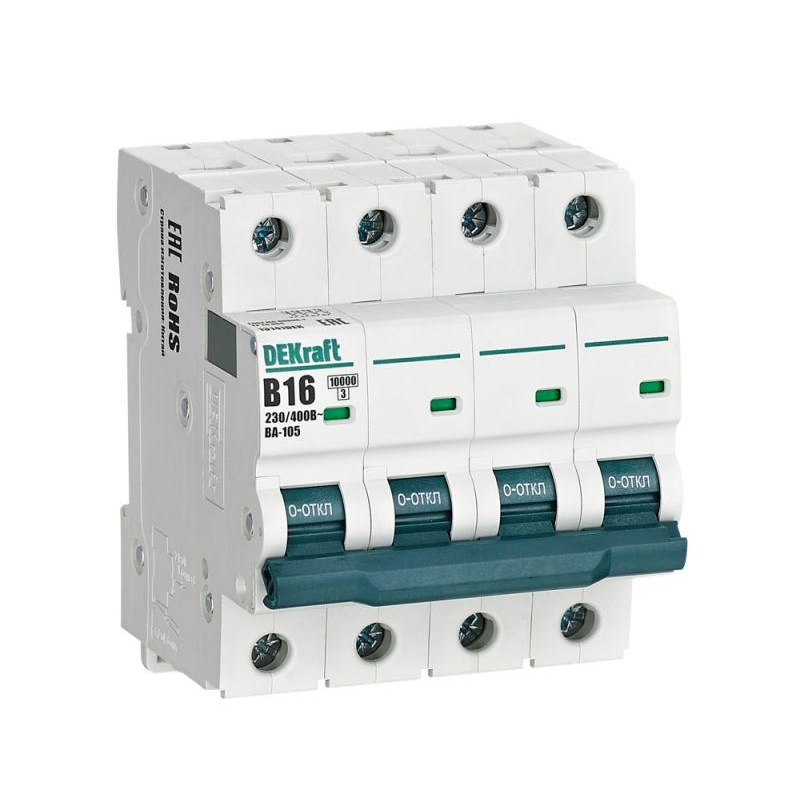 Авт. выкл. 4P 16A х-ка B ВА-105 10кА