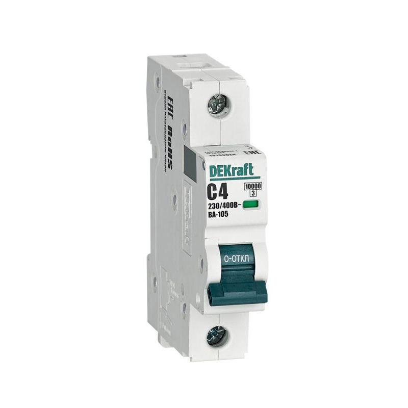 Авт. выкл. 1P 4A х-ка C ВА-105 10кА