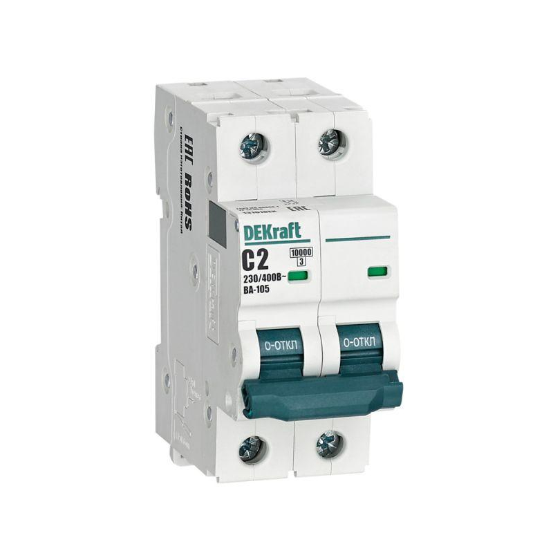 Авт. выкл. 2P 2A х-ка C ВА-105 10кА