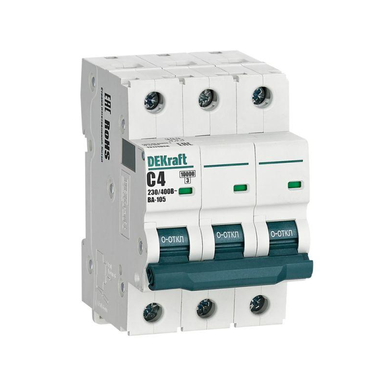 Авт. выкл. 3P 4A х-ка C ВА-105 10кА