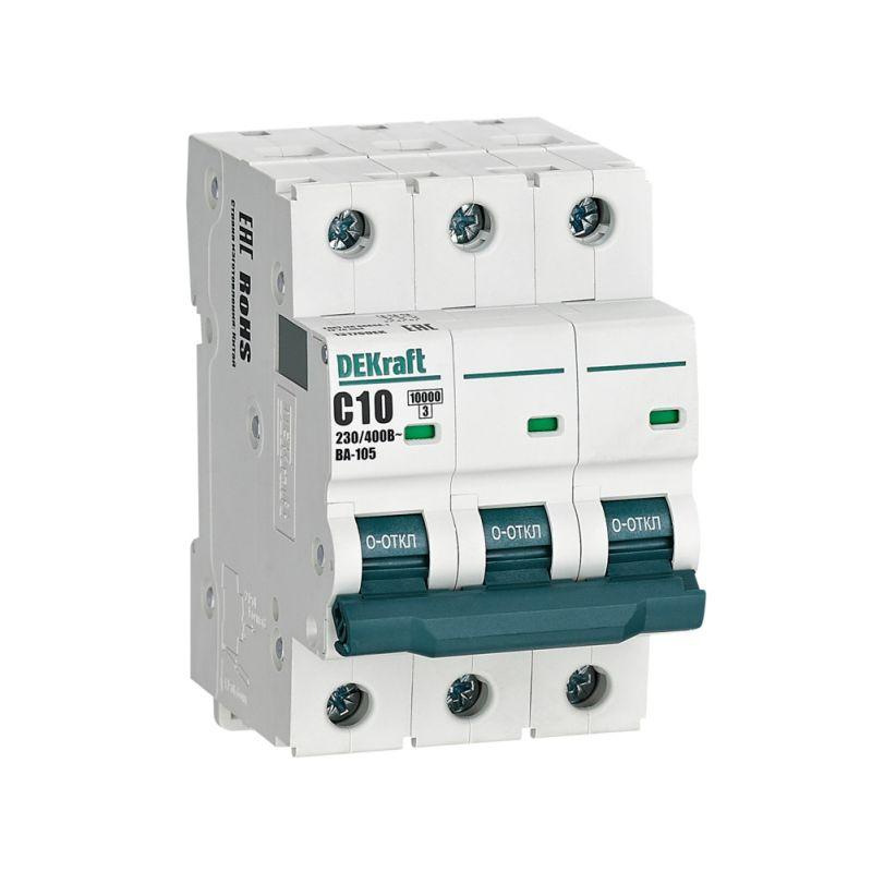 Авт. выкл. 3P 10A х-ка C ВА-105 10кА