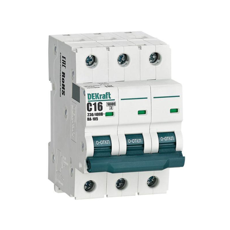 Авт. выкл. 3P 16A х-ка C ВА-105 10кА