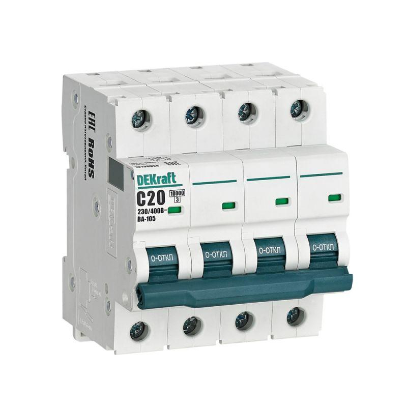 Авт. выкл. 4P 20A х-ка C ВА-105 10кА