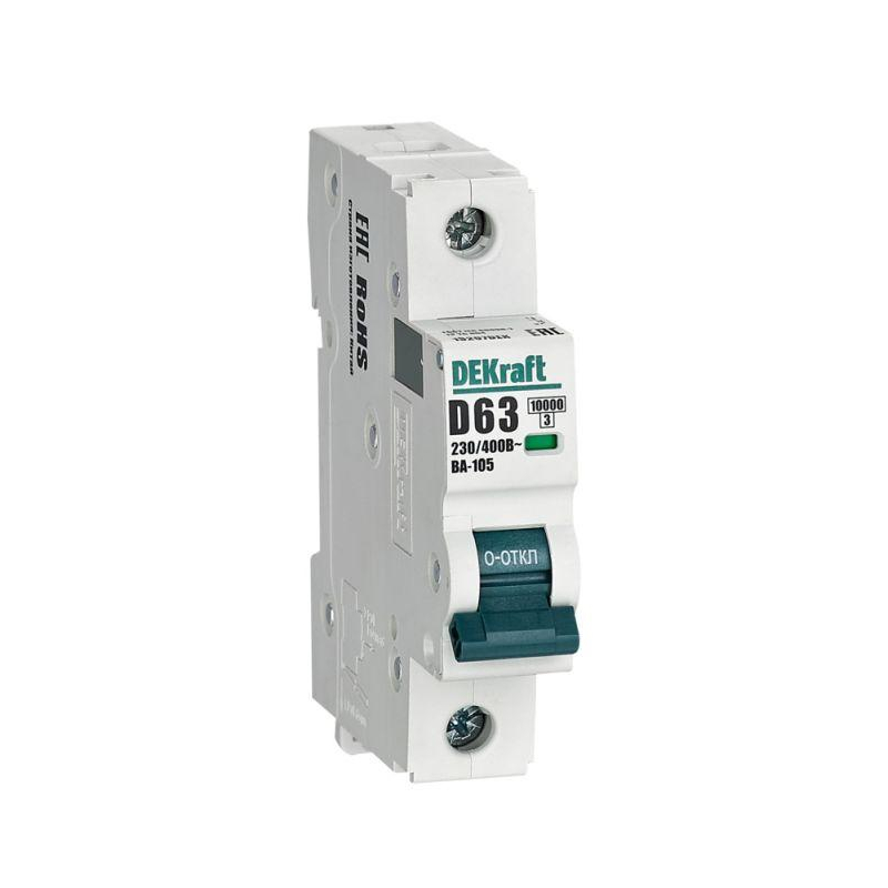 Авт. выкл. 1P 63A х-ка D ВА-105 10кА