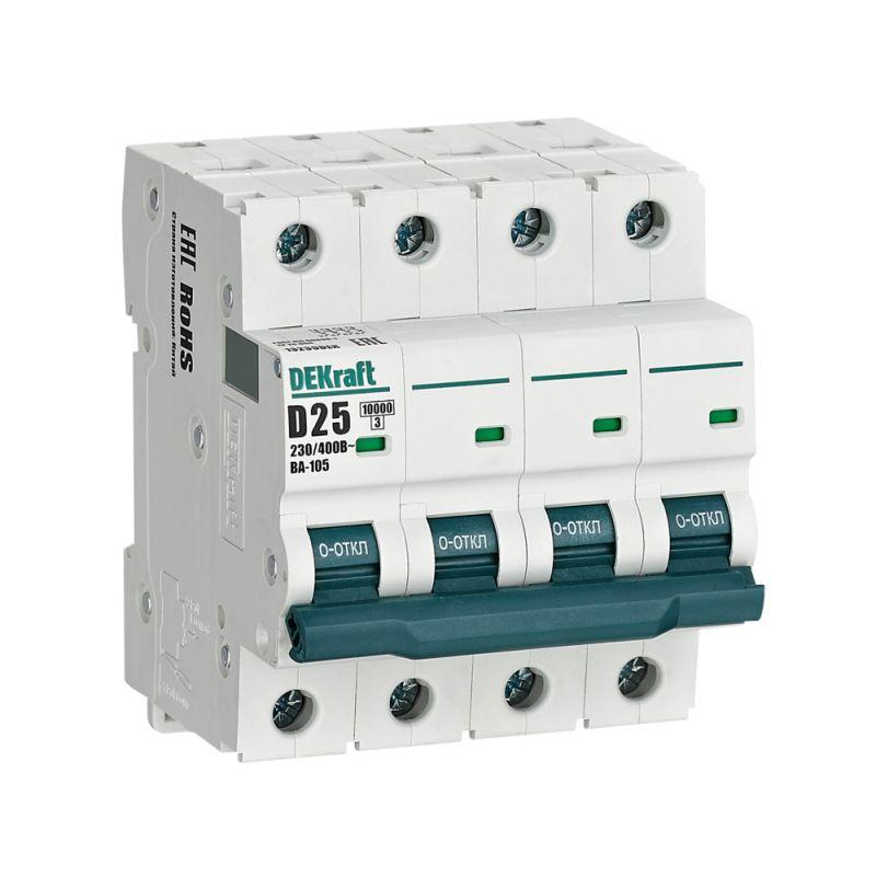 Авт. выкл. 4P 25A х-ка D ВА-105 10кА